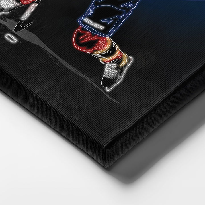 Aleksander Barkov Neon Canvas Art | Panthers Wall Decor - CanvasNeon