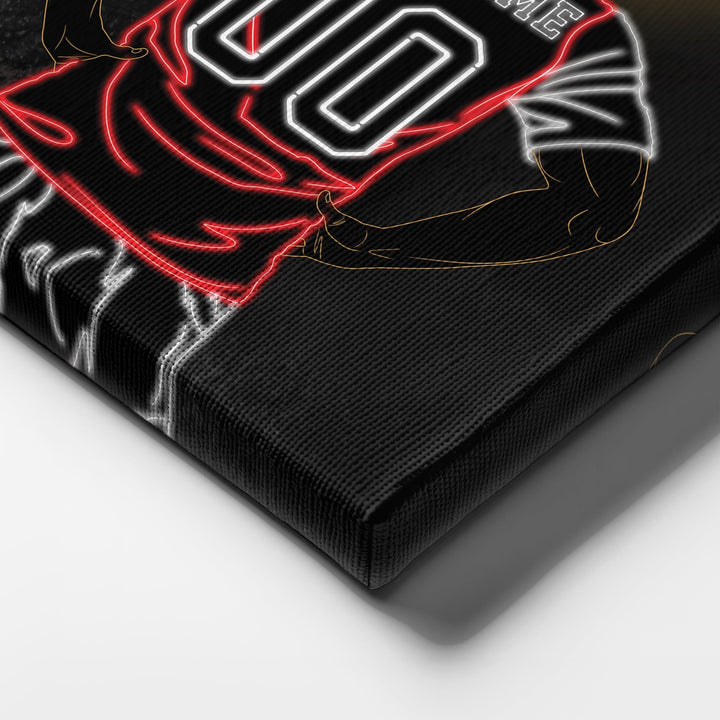 Arsenal Personalized Jersey Canvas | Neon Wall Art - CanvasNeon