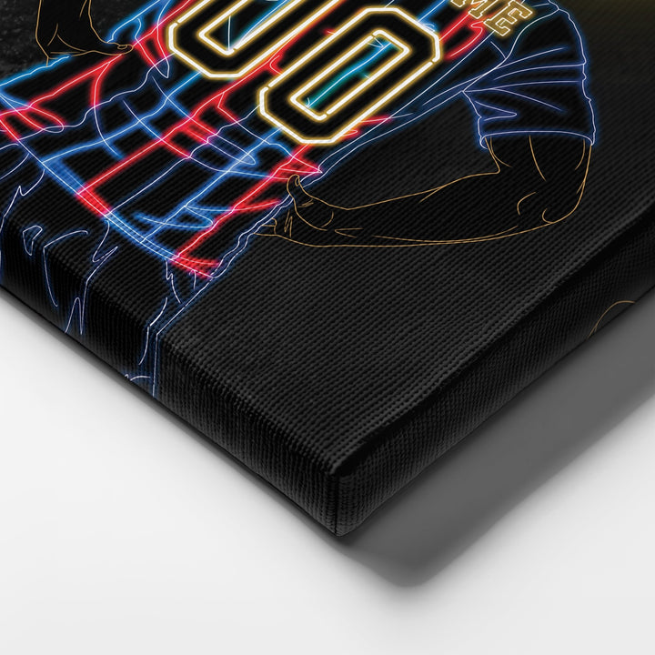 Barcelona Personalized Jersey Canvas | Neon Wall Art - CanvasNeon