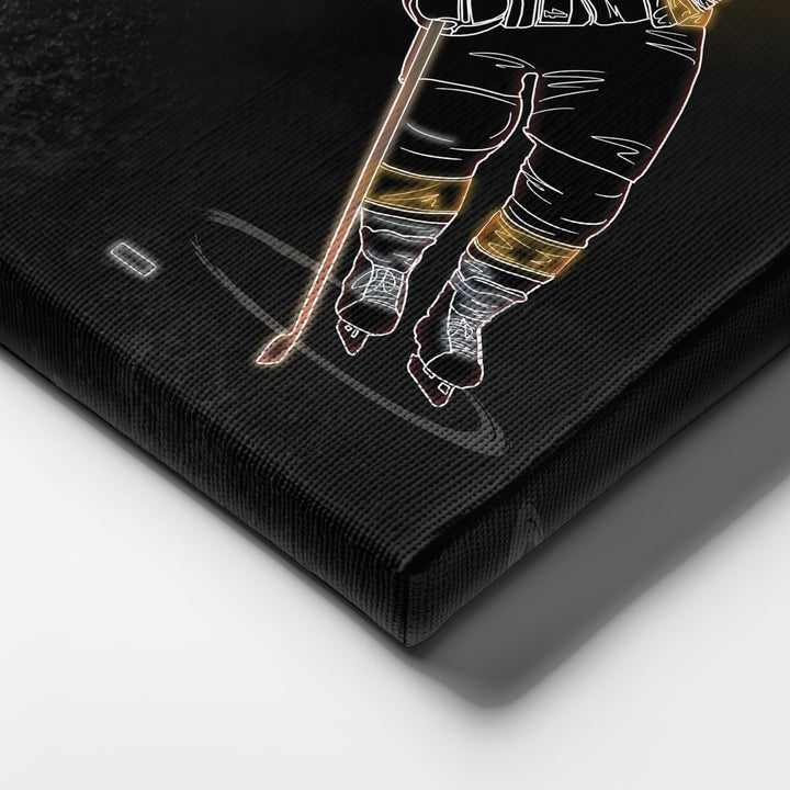 Bobby Orr Neon Canvas Art | Bruins Wall Decor - CanvasNeon