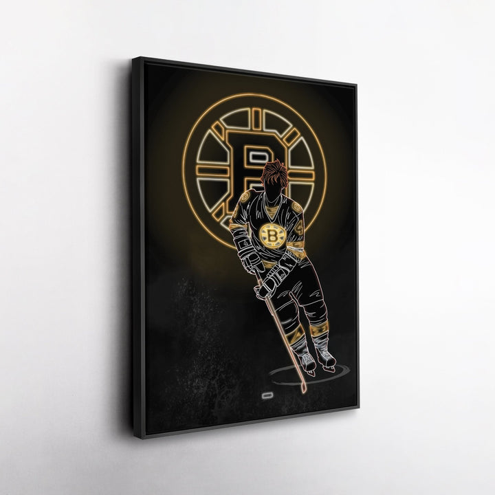 Bobby Orr Neon Canvas Art | Bruins Wall Decor - CanvasNeon