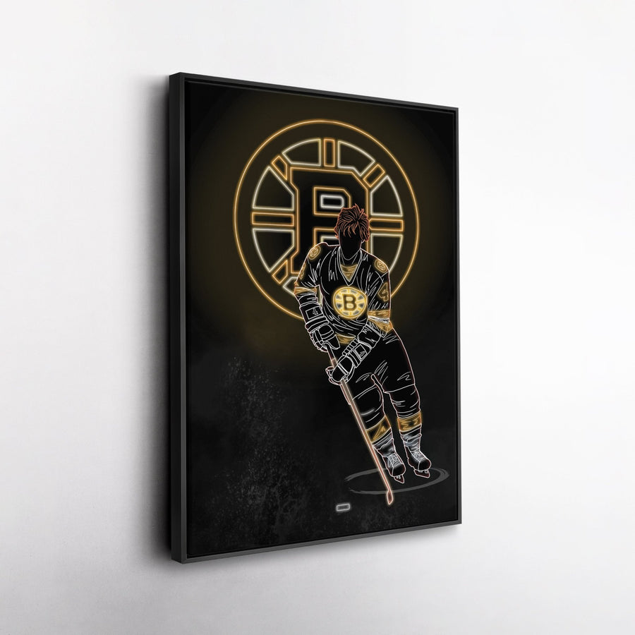 Bobby Orr Neon Canvas Art | Bruins Wall Decor - CanvasNeon