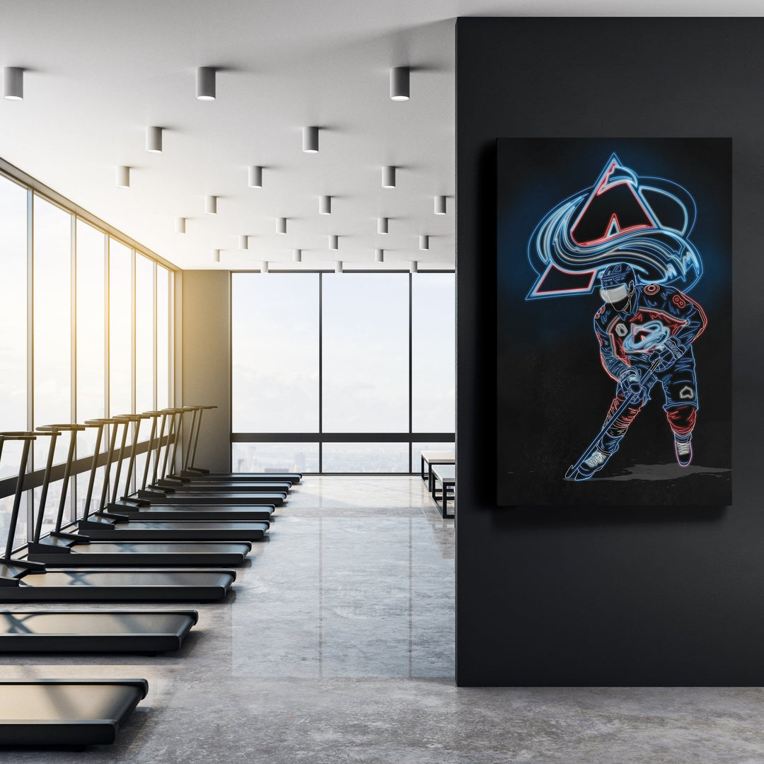 Cale Makar Neon Canvas Art | Avalanche Wall Decor - CanvasNeon