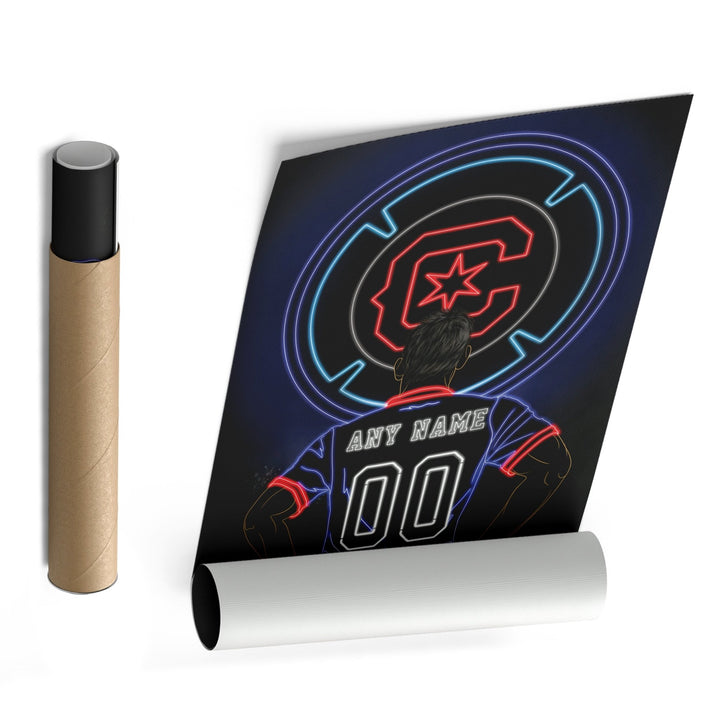 Chicago Fire FC Personalized Jersey Canvas | Neon Wall Art - CanvasNeon