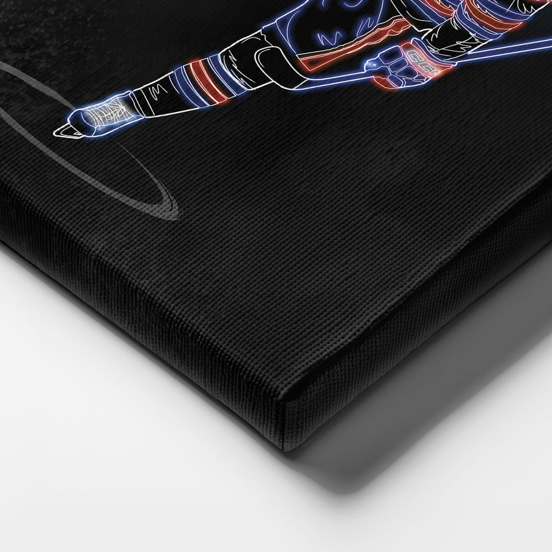 Connor McDavid Neon Canvas Art | Oilers Wall Decor - CanvasNeon