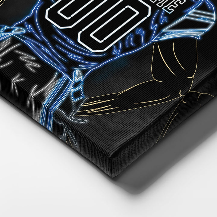 Detroit Lions Personalized Jersey Canvas | Neon Wall Art - CanvasNeon