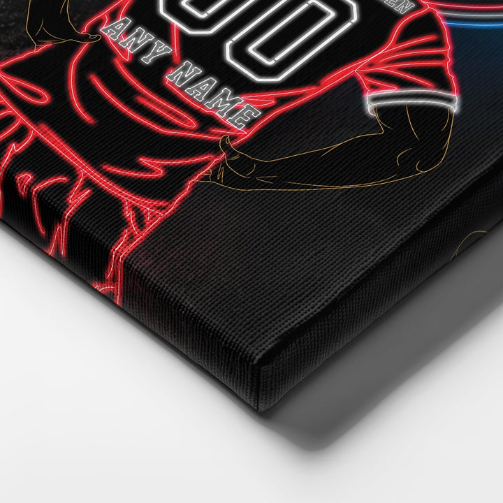 FC Bayern Personalized Jersey Canvas | Neon Wall Art - CanvasNeon