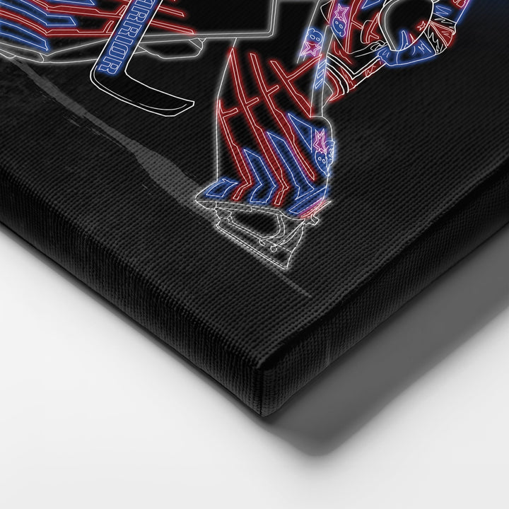 Igor Shesterkin Neon Canvas Art | Rangers Wall Decor - CanvasNeon