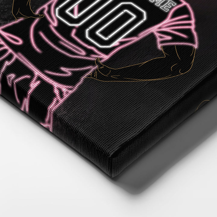 Inter Miami FC Personalized Jersey Canvas | Neon Wall Art - CanvasNeon