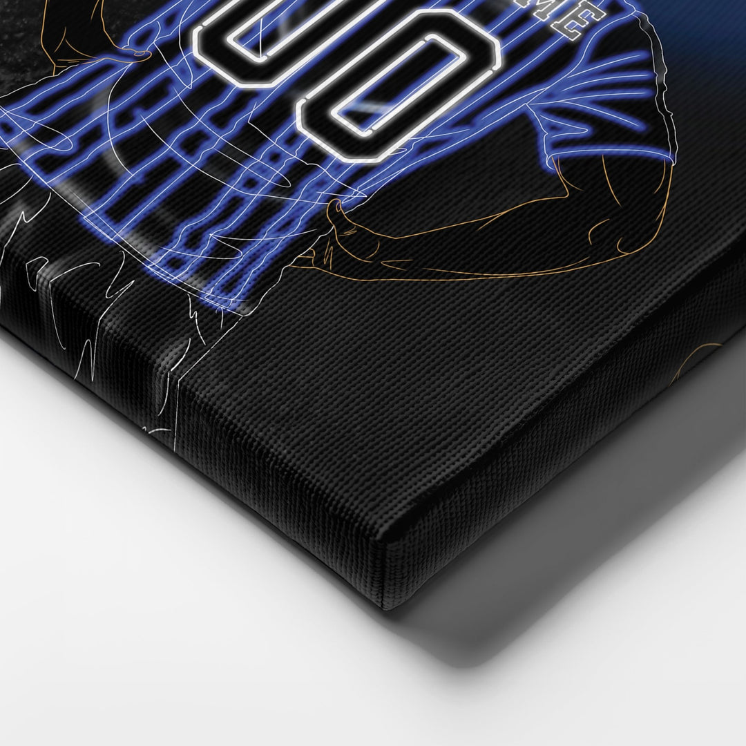 Inter Milan Personalized Jersey Canvas | Neon Wall Art - CanvasNeon