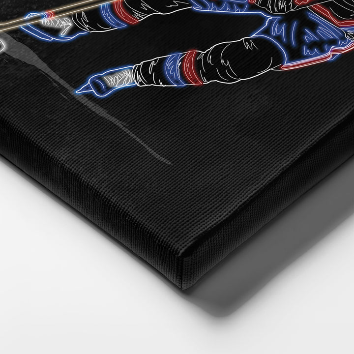 Jean Béliveau Neon Canvas Art | Canadiens Wall Decor - CanvasNeon