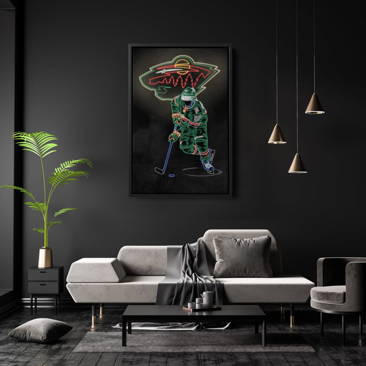 Kirill Kaprizov Neon Canvas Art | Wild Wall Decor - CanvasNeon