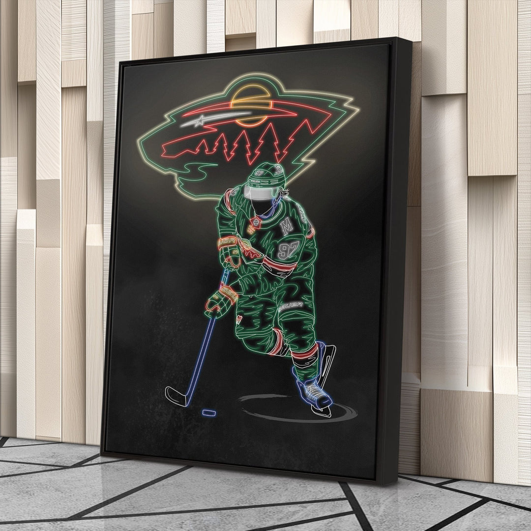 Kirill Kaprizov Neon Canvas Art | Wild Wall Decor - CanvasNeon