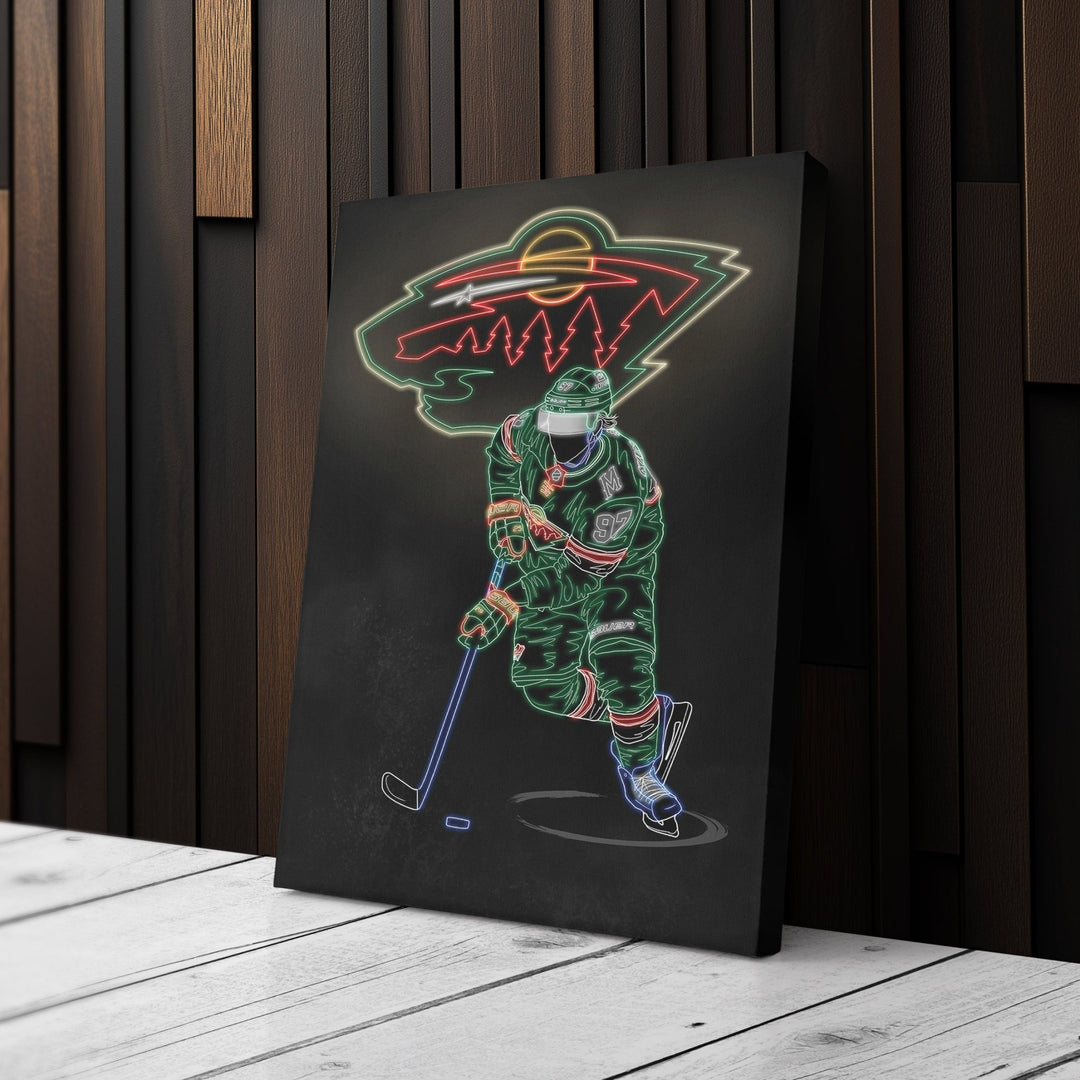 Kirill Kaprizov Neon Canvas Art | Wild Wall Decor - CanvasNeon