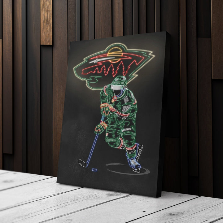 Kirill Kaprizov Neon Canvas Art | Wild Wall Decor - CanvasNeon