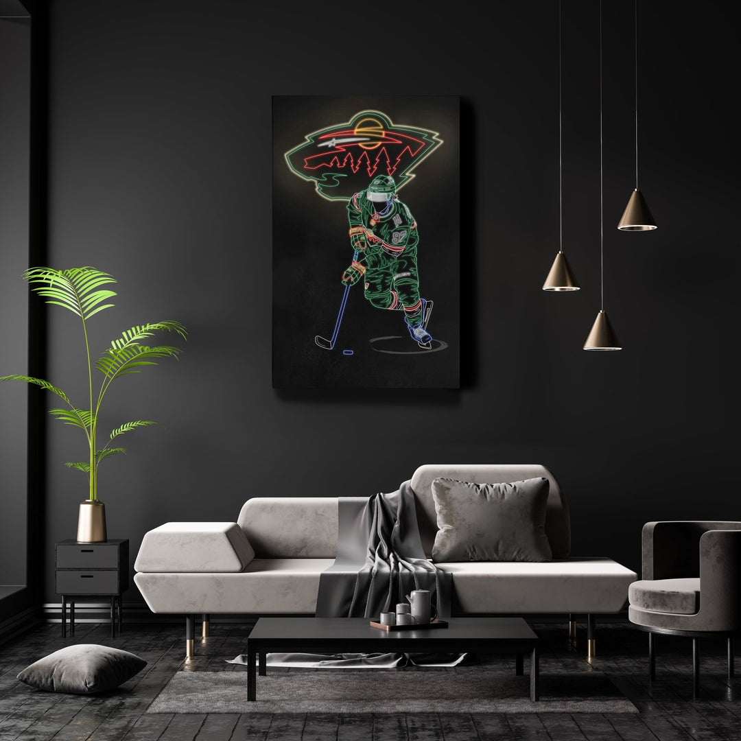 Kirill Kaprizov Neon Canvas Art | Wild Wall Decor - CanvasNeon