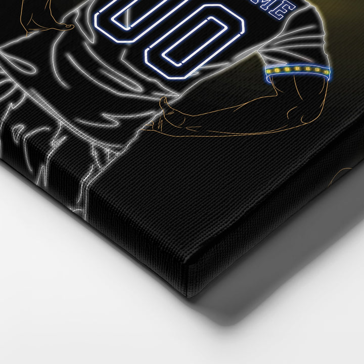 LA Galaxy Personalized Jersey Canvas | Neon Wall Art - CanvasNeon