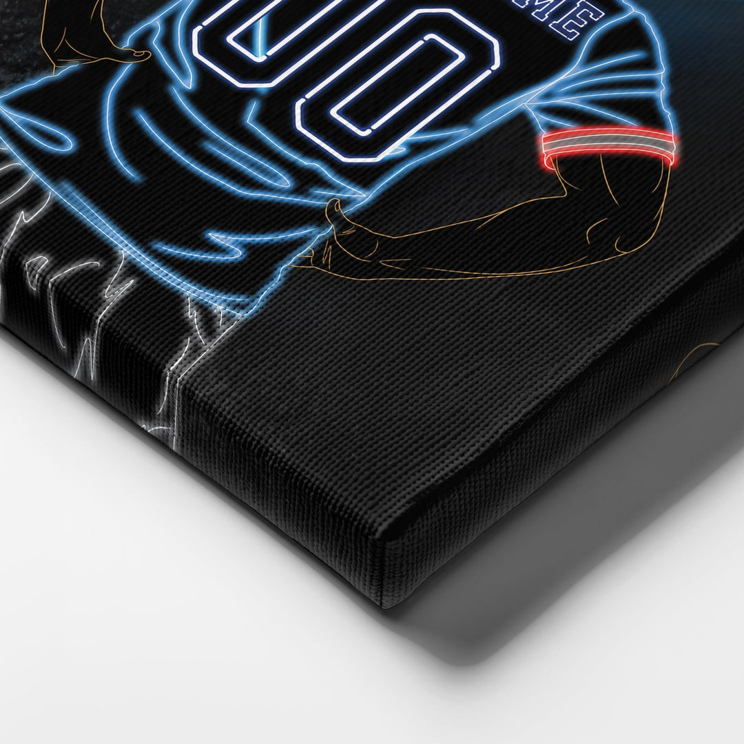 Manchester City Personalized Jersey Canvas | Neon Wall Art - CanvasNeon