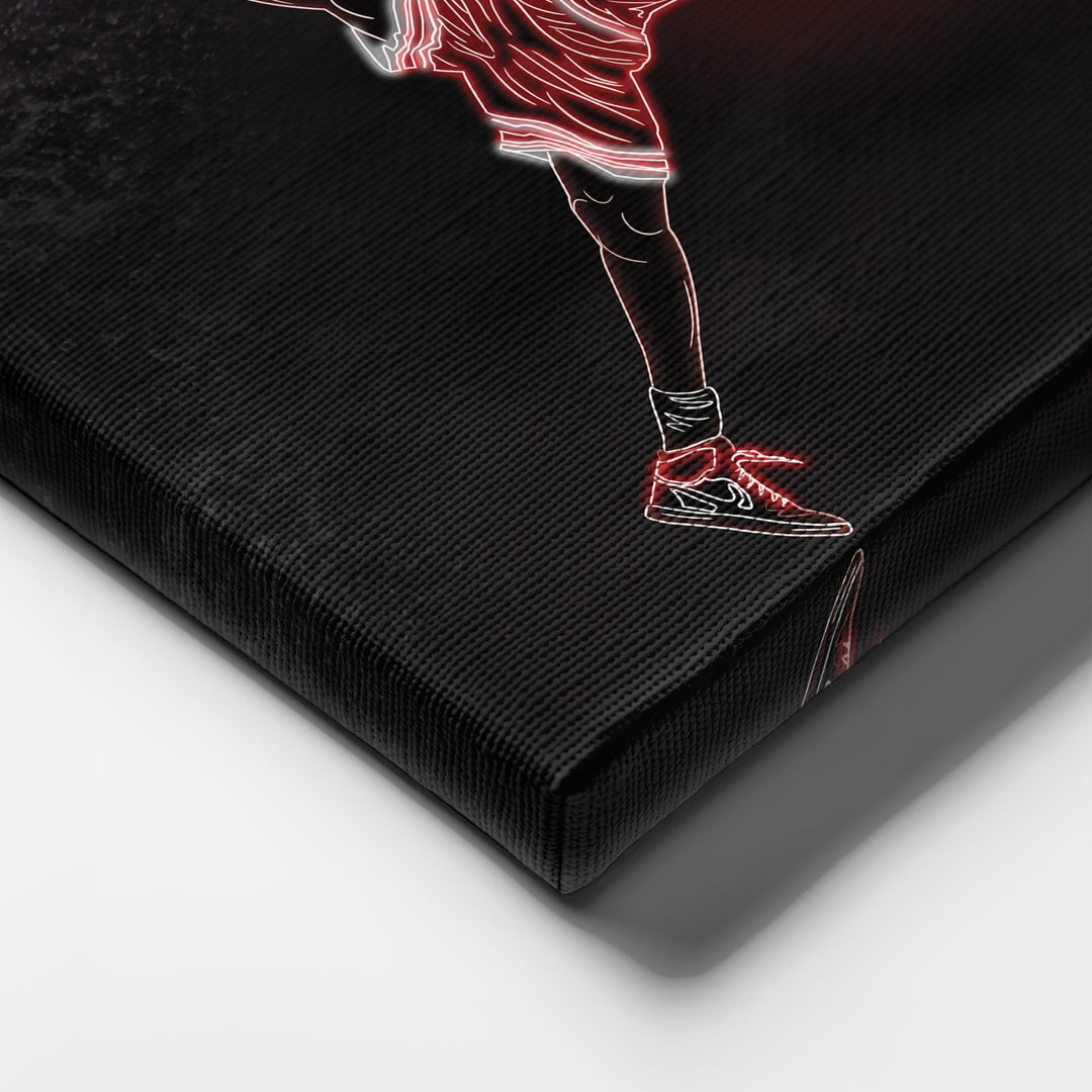 Michael Jordan Neon Canvas Art | Bulls Wall Decor - CanvasNeon