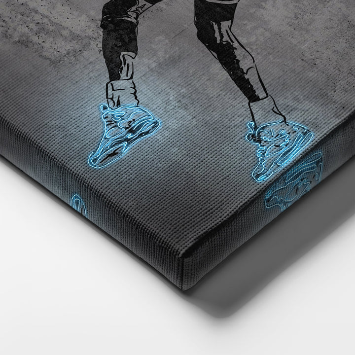 Michael Jordan Neon Canvas Art | Modern Wall Decor for Bulls Fans - CanvasNeon