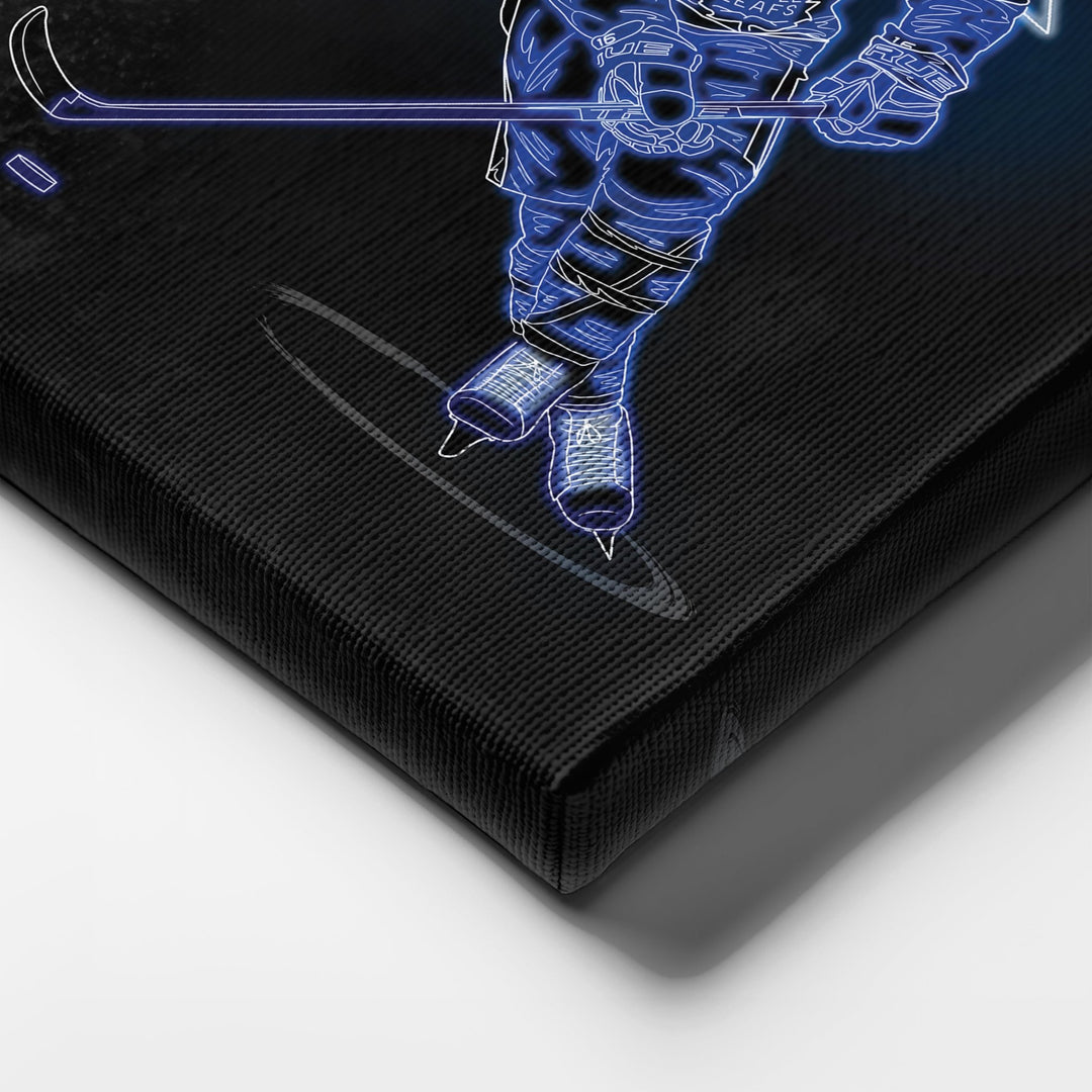 Mitchell Marner Neon Canvas Art | Leafs Wall Decor - CanvasNeon