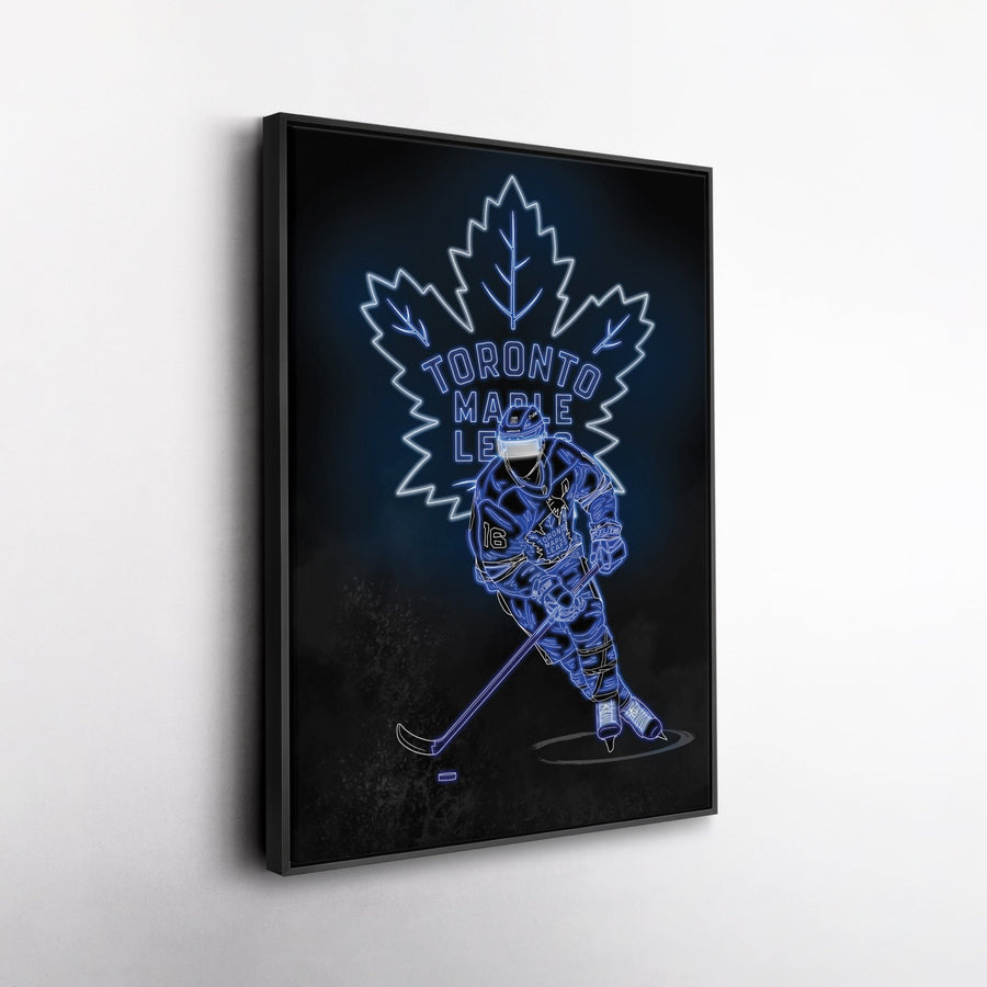 Mitchell Marner Neon Canvas Art | Leafs Wall Decor - CanvasNeon