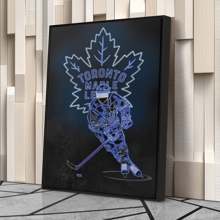 Mitchell Marner Neon Canvas Art | Leafs Wall Decor - CanvasNeon