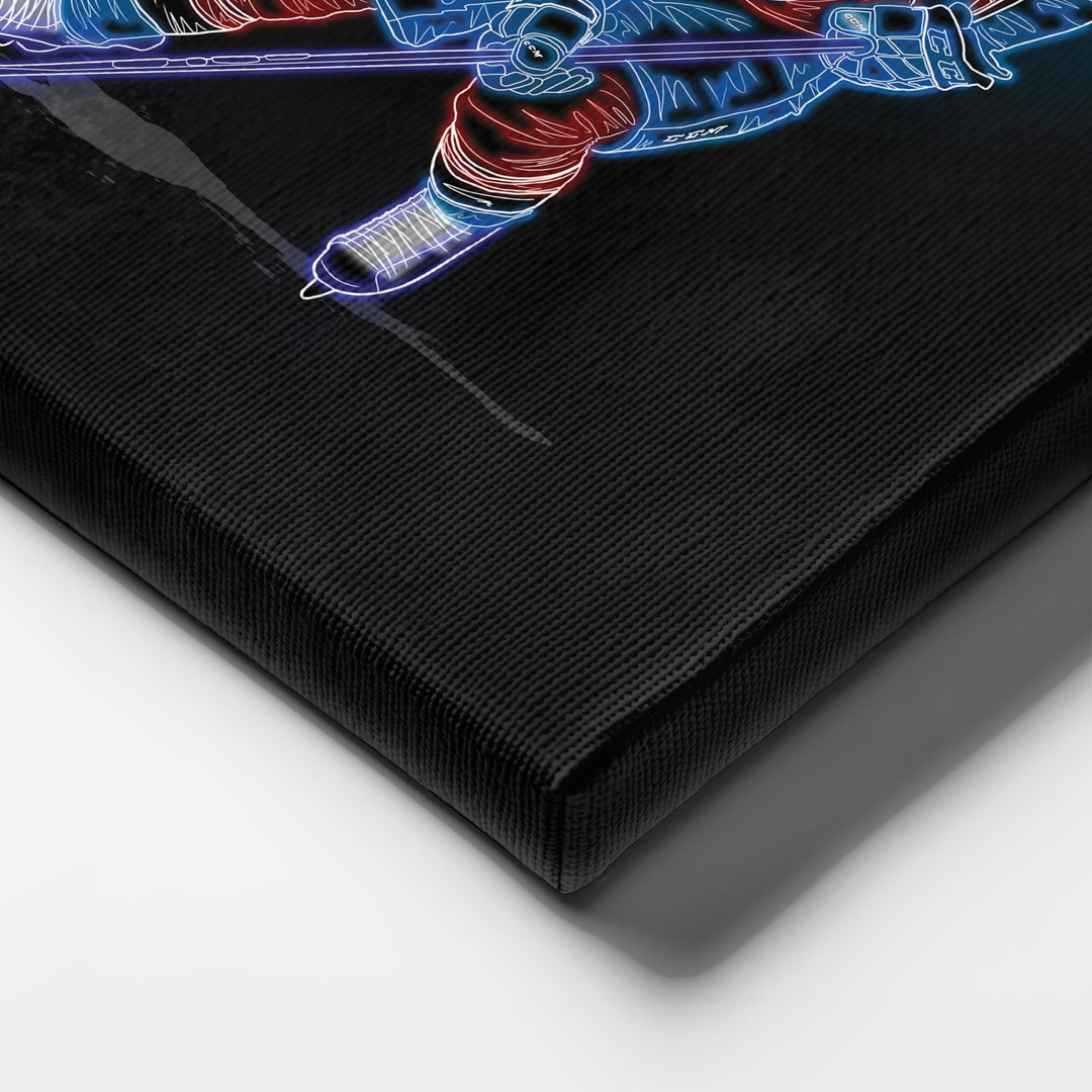 Nathan MacKinnon Neon Canvas Art | Avalanche Wall Decor - CanvasNeon