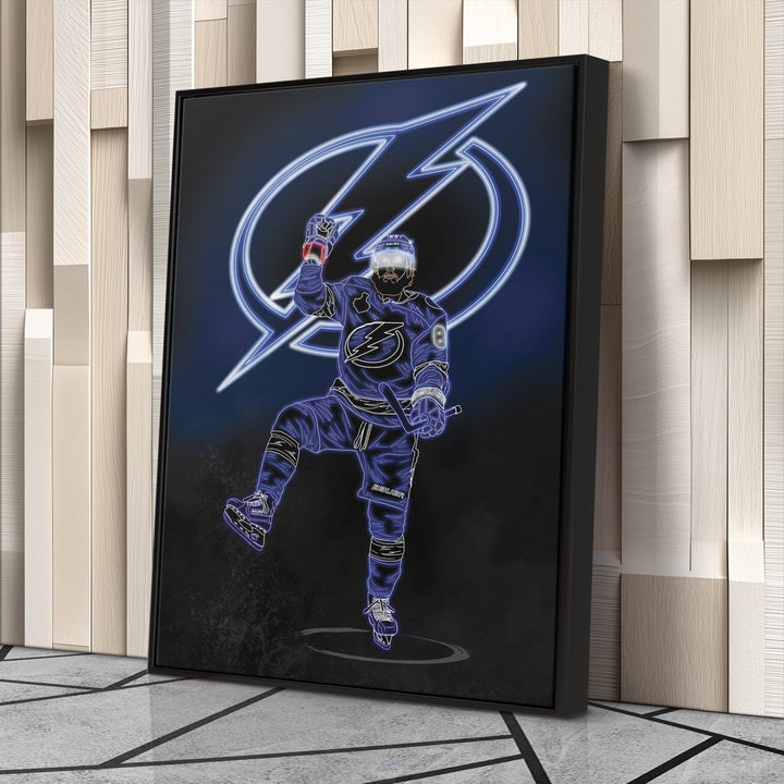 Nikita Kucherov Neon Canvas Art | Lightning Wall Decor - CanvasNeon
