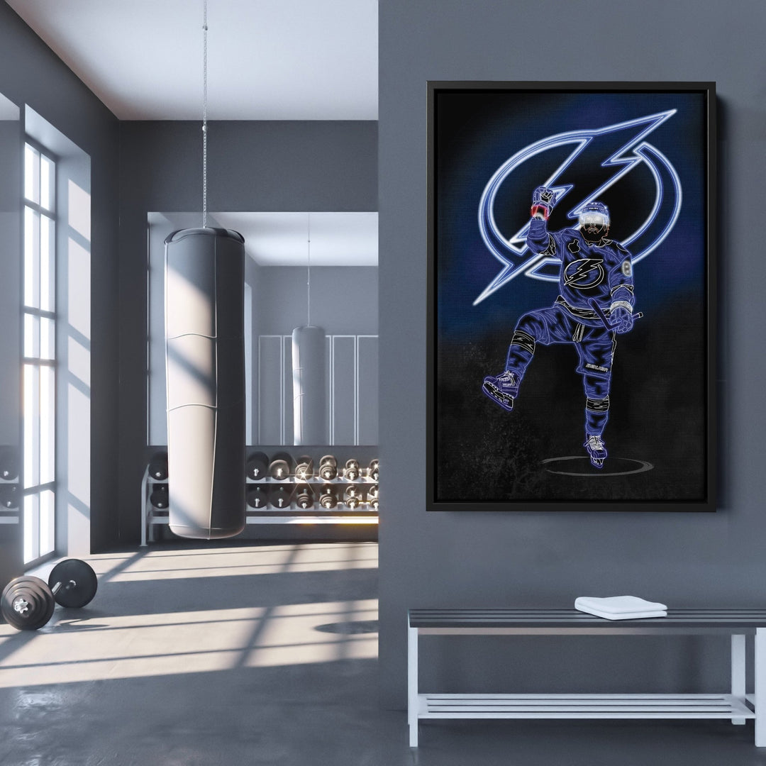 Nikita Kucherov Neon Canvas Art | Lightning Wall Decor - CanvasNeon
