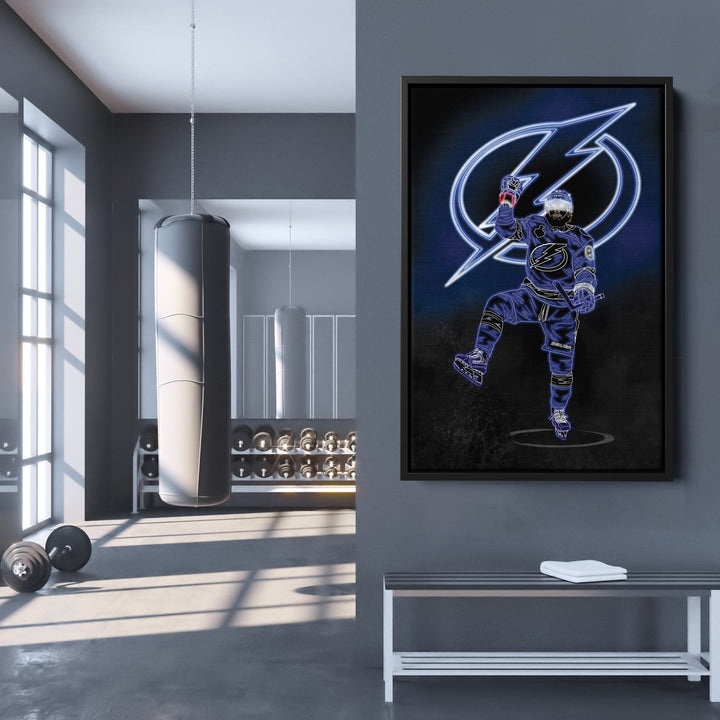Nikita Kucherov Neon Canvas Art | Lightning Wall Decor - CanvasNeon