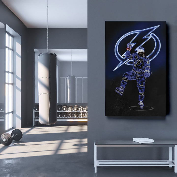 Nikita Kucherov Neon Canvas Art | Lightning Wall Decor - CanvasNeon