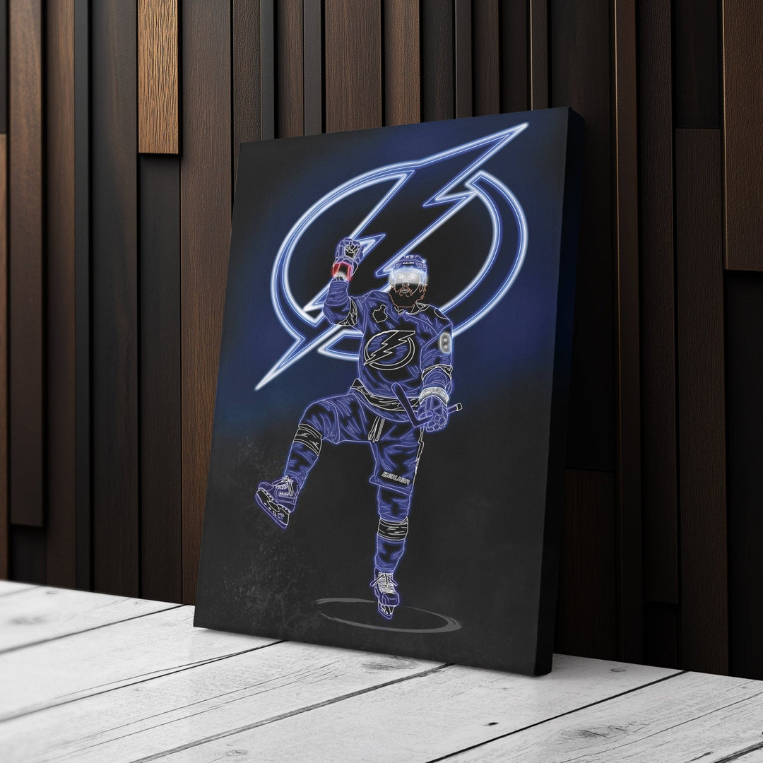 Nikita Kucherov Neon Canvas Art | Lightning Wall Decor - CanvasNeon