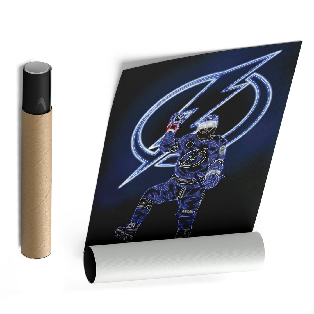 Nikita Kucherov Neon Canvas Art | Lightning Wall Decor - CanvasNeon