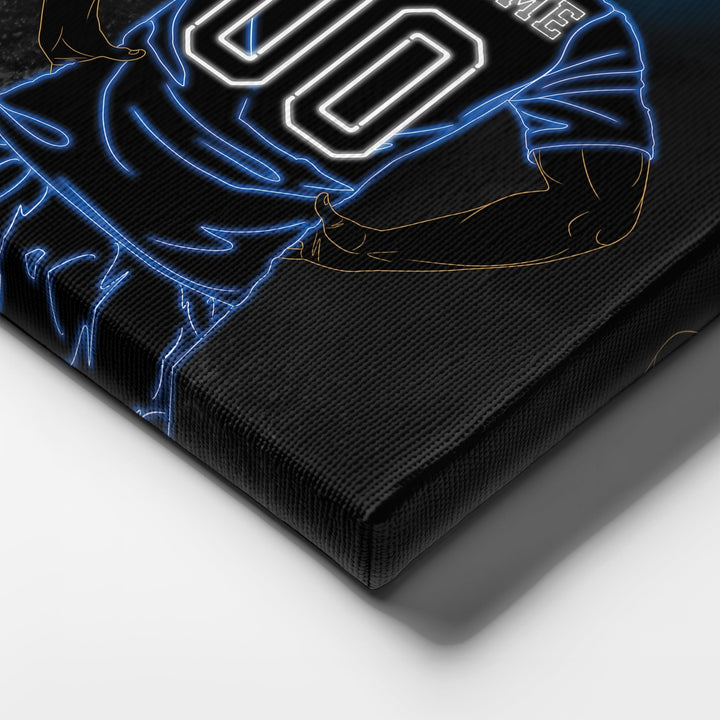 Paris Saint - Germain Personalized Jersey Canvas | Neon Wall Art - CanvasNeon