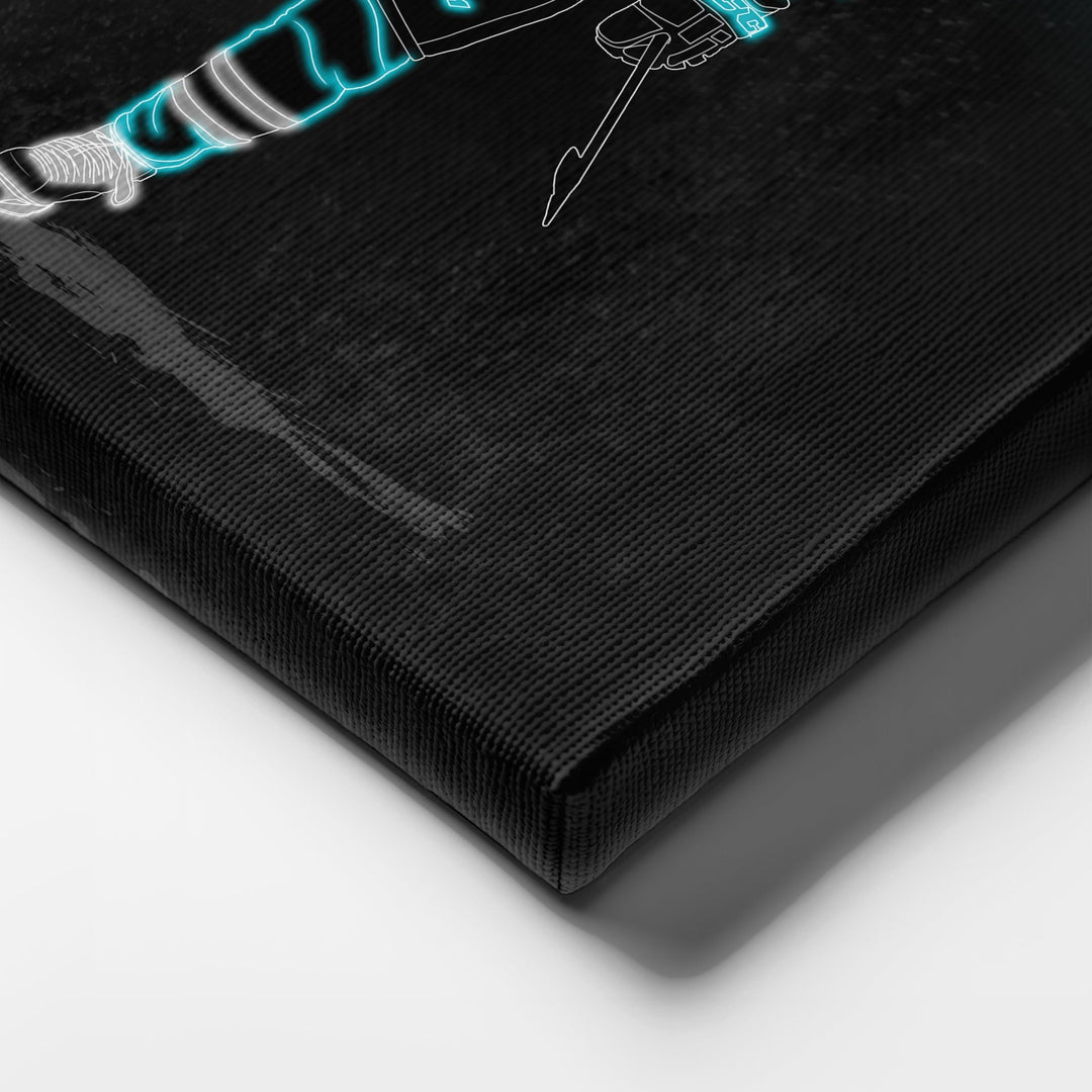 Patrick Marleau Neon Canvas Art | Sharks Wall Decor - CanvasNeon