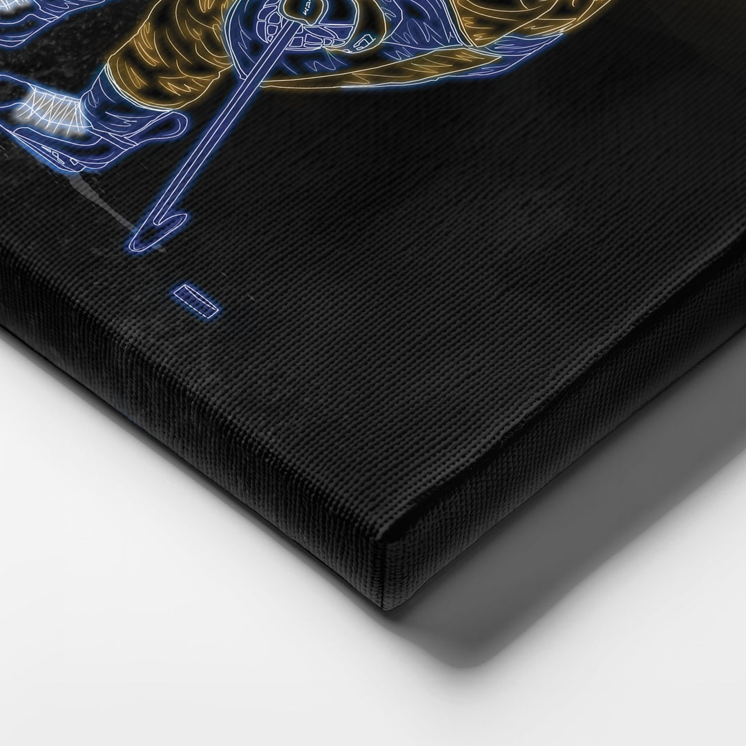 Roman Josi Neon Canvas Art | Predators Wall Decor - CanvasNeon