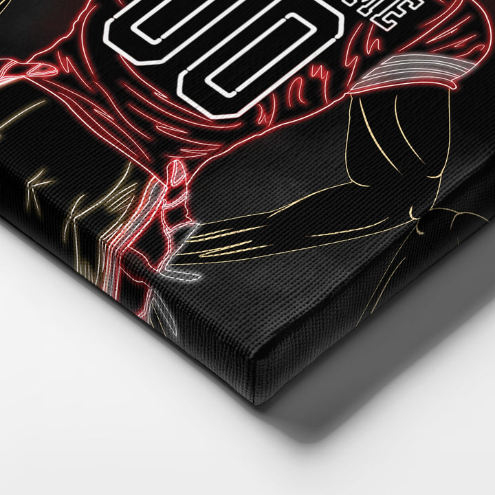 San Francisco 49ers Personalized Jersey Canvas | Neon Wall Art - CanvasNeon