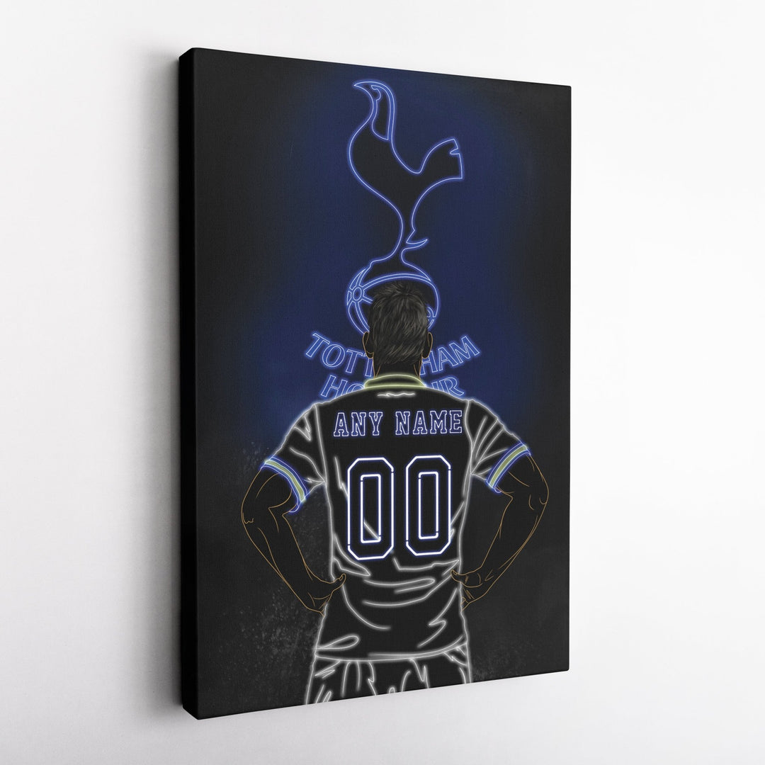 Tottenham Hotspur Personalized Jersey Canvas | Neon Wall Art - CanvasNeon
