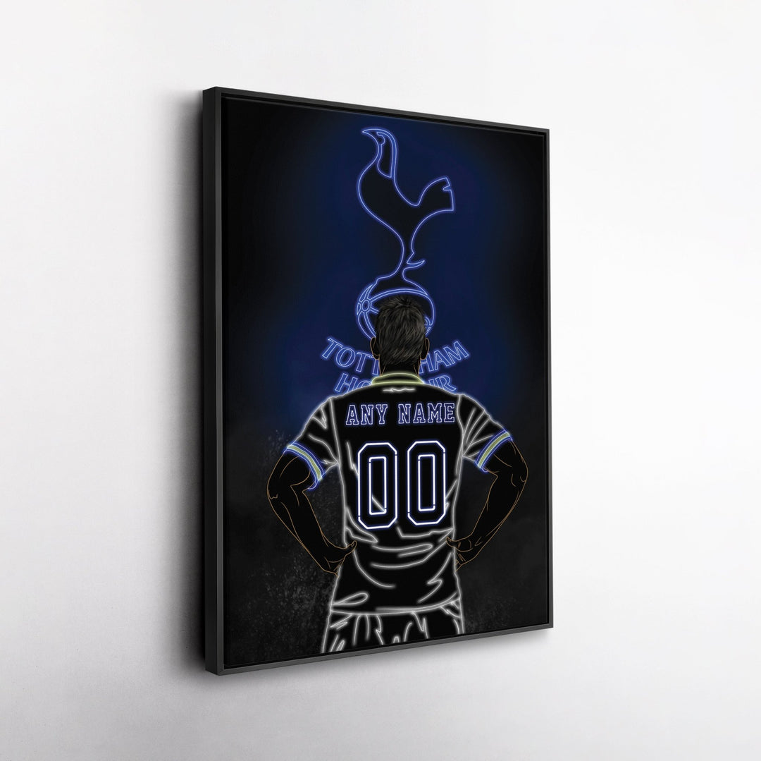 Tottenham Hotspur Personalized Jersey Canvas | Neon Wall Art - CanvasNeon