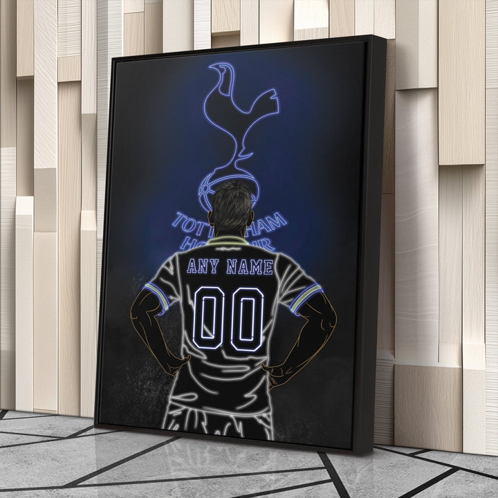 Tottenham Hotspur Personalized Jersey Canvas | Neon Wall Art - CanvasNeon