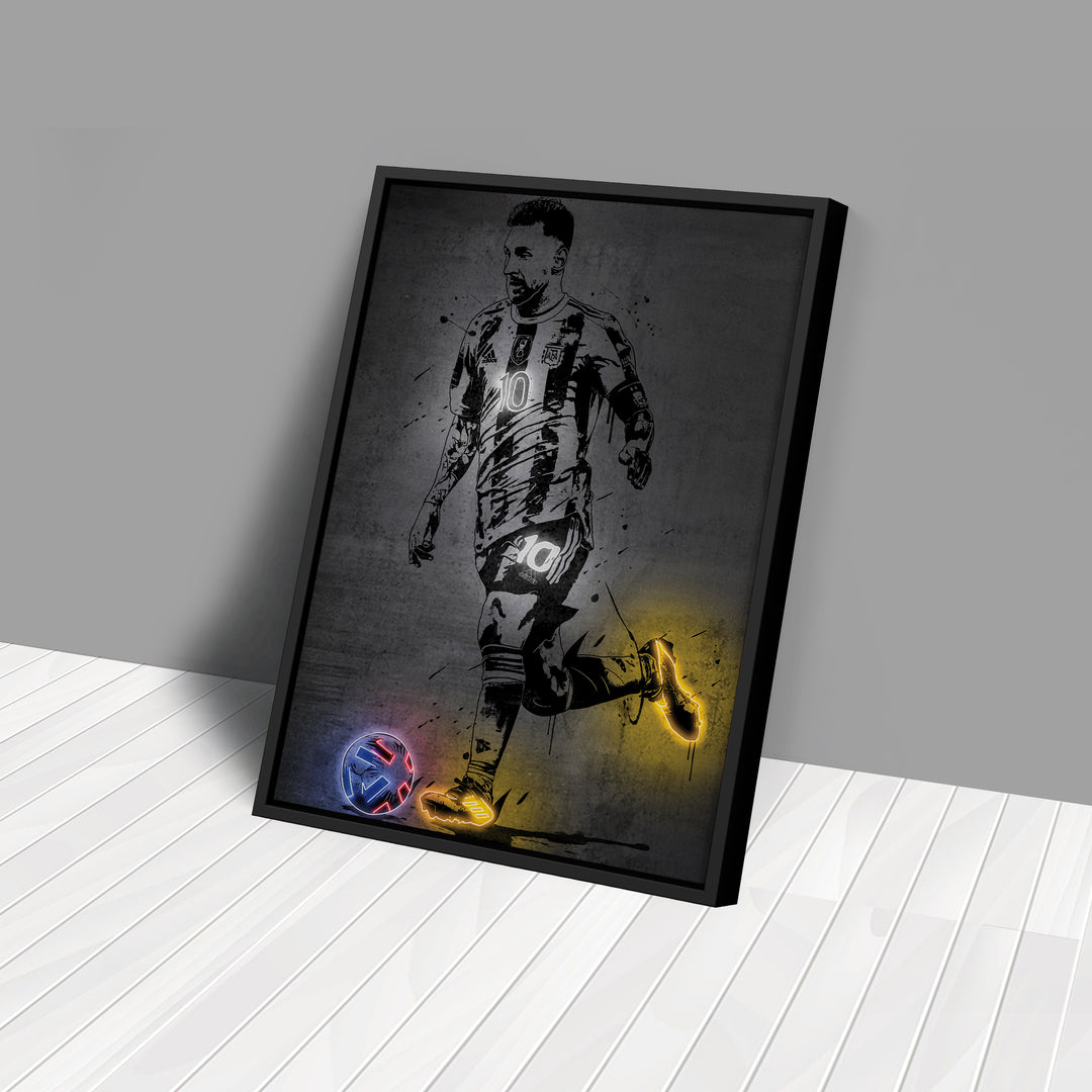 Lionel Messi Neon Art