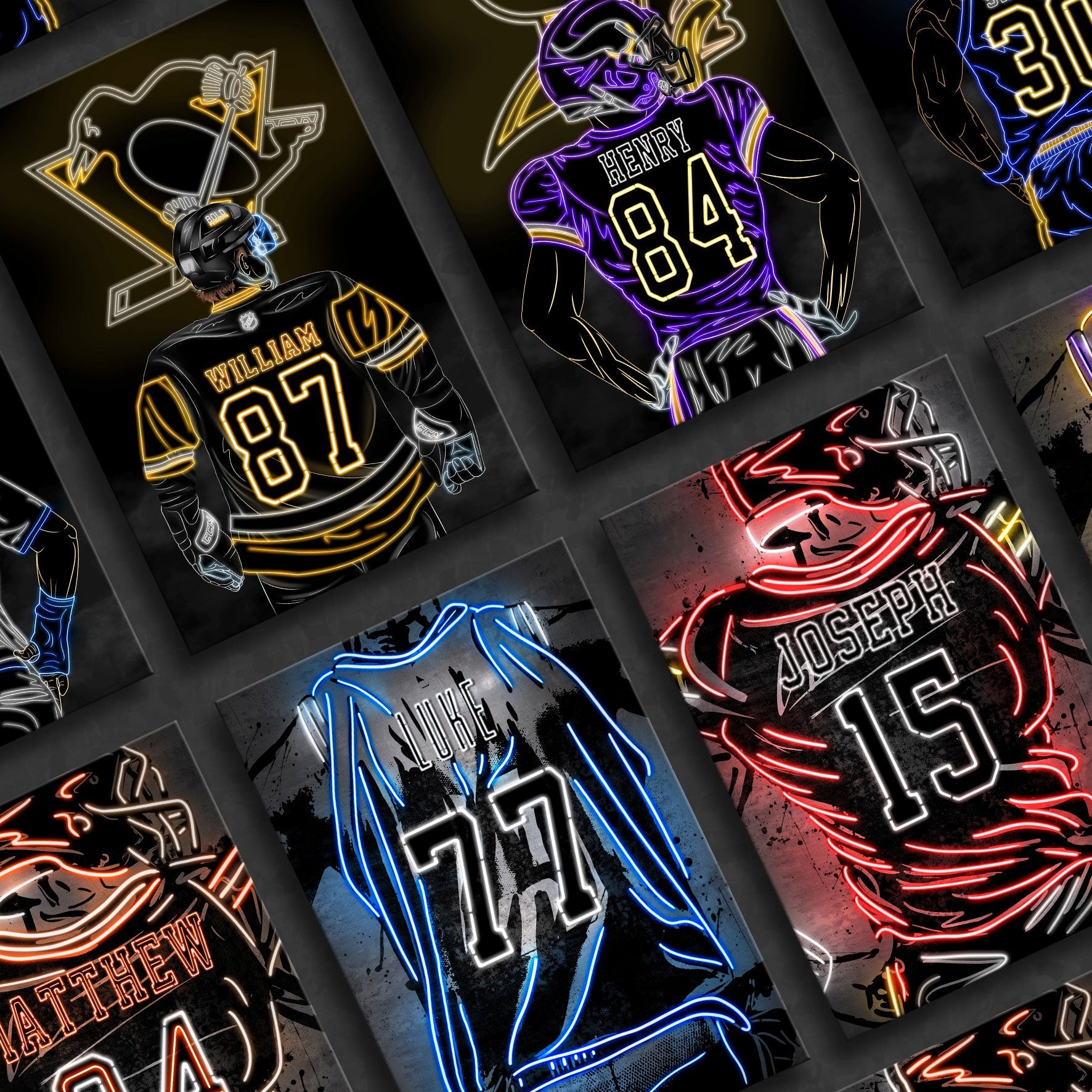 NEON Jersey Edition | Custom Neon Art Canvas Prints - CanvasNeon