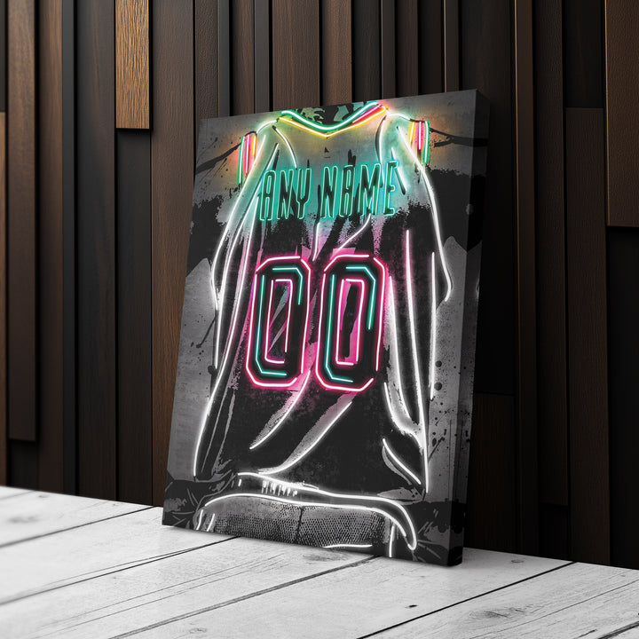 San Antonio Spurs Custom Jersey Canvas | Neon Wall Art