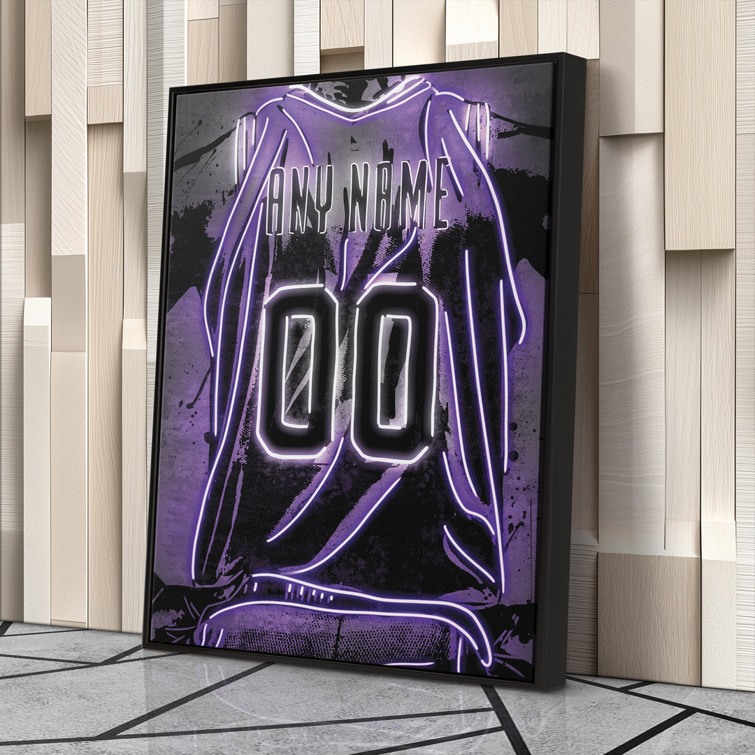 Phoenix Suns Custom Jersey Canvas | Neon Wall Art