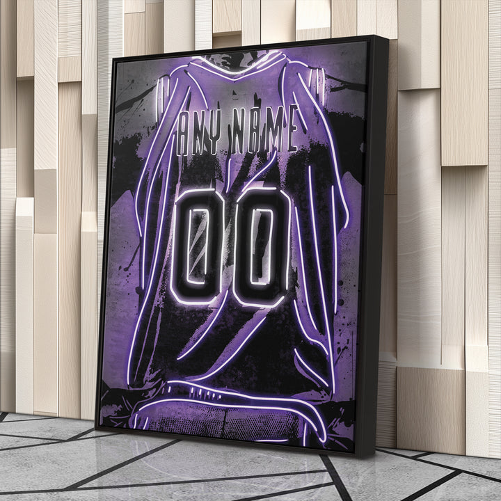 Phoenix Suns Custom Jersey Canvas | Neon Wall Art