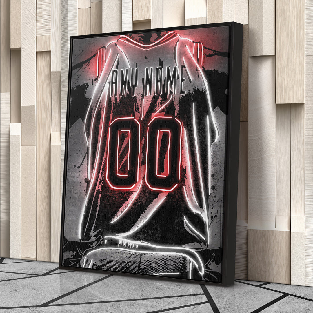 Portland Trail Blazers Custom Jersey Canvas | Neon Wall Art