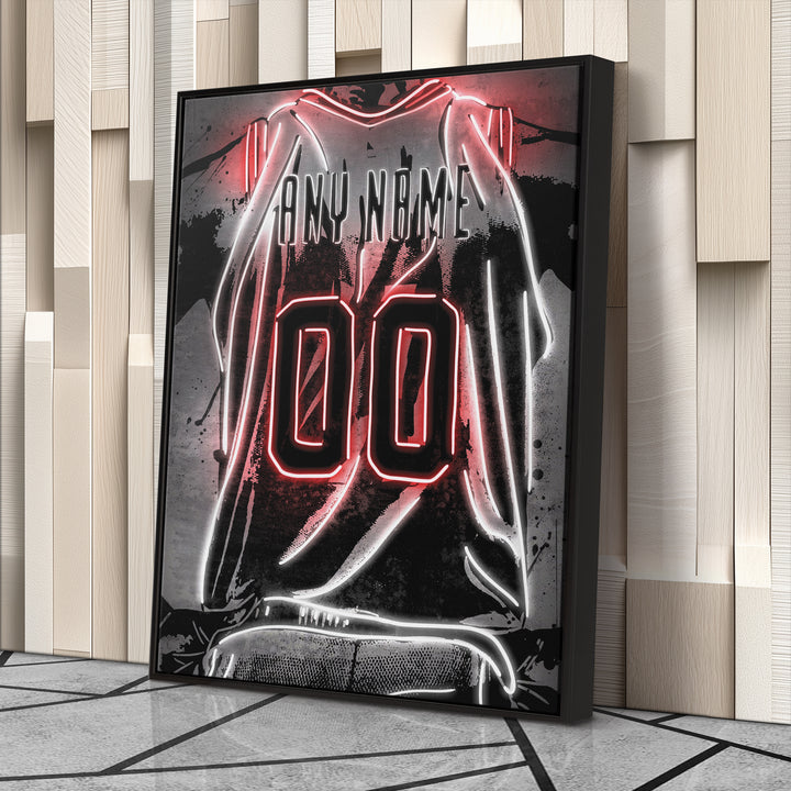 Portland Trail Blazers Custom Jersey Canvas | Neon Wall Art