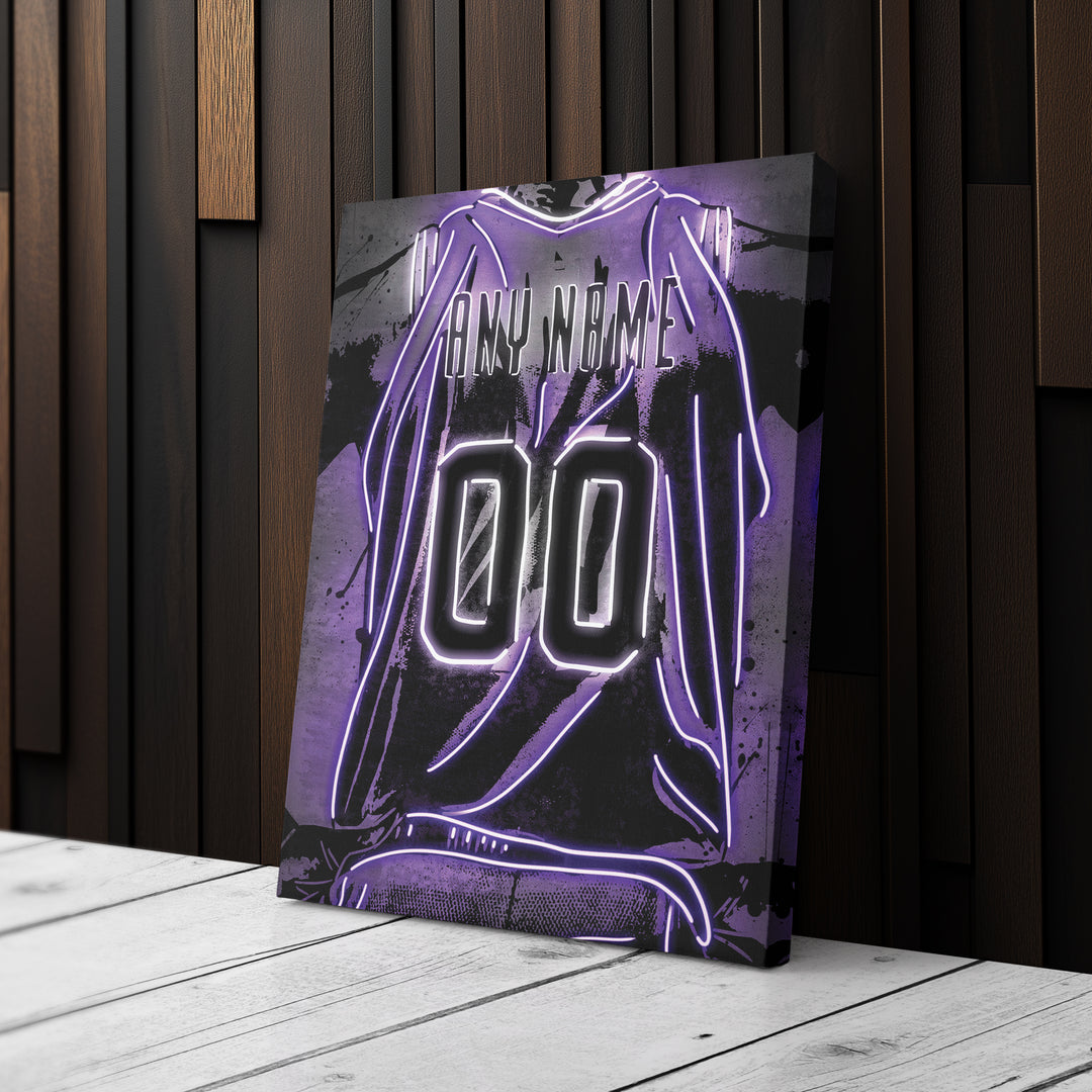 Phoenix Suns Custom Jersey Canvas | Neon Wall Art