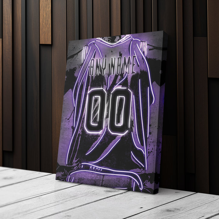 Phoenix Suns Custom Jersey Canvas | Neon Wall Art